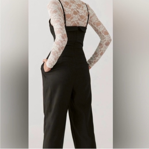 Urban Outfitters Andee Black Corset Lace Up Jumpsuit - Picture 5 of 7